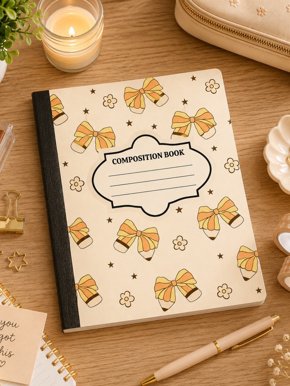 Bow Pattern Custom Composition Book